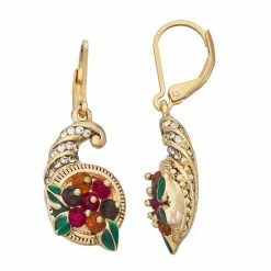 Napier Autumn Spiced Cornucopia Drop Earrings