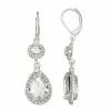 Napier Silver Tone Dazzle Teardrop Earrings