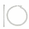 Napier Texture Click It Hoop Earrings