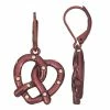 Napier Enamel & Crystal Pretzel Drop Earrings