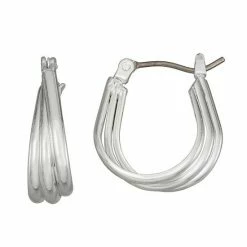 Napier Oval Hoop Earrings