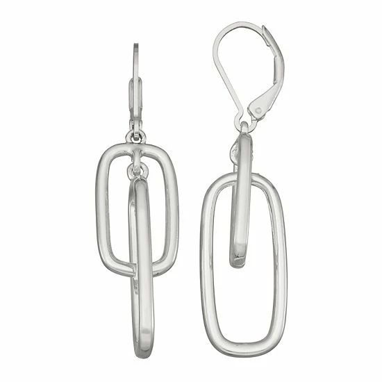 Napier Oval Double Drop Earrings 1 Napier Oval Double Drop Earrings
