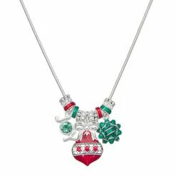 Napier Holiday Adorn Christmas Charms Necklace
