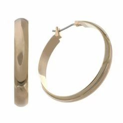Napier Hoop Earrings Silver Tone