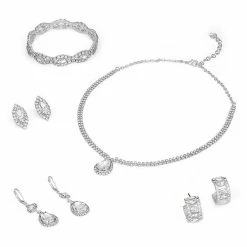 Napier Silver Tone Dazzle C Hoop Earrings -Napier Sales Store unnamed file 771