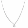 Napier Silver Tone Dazzle Pendant Necklace