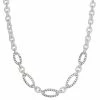 Napier Silver Tone Casual Twist Collar Necklace