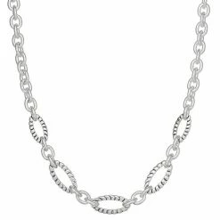 Napier Silver Tone Casual Twist Collar Necklace