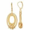 Napier Gold Tone Orbital Drop Earrings