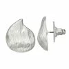 Napier Silver Tone Small Domed Stud Earrings