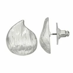 Napier Silver Tone Small Domed Stud Earrings