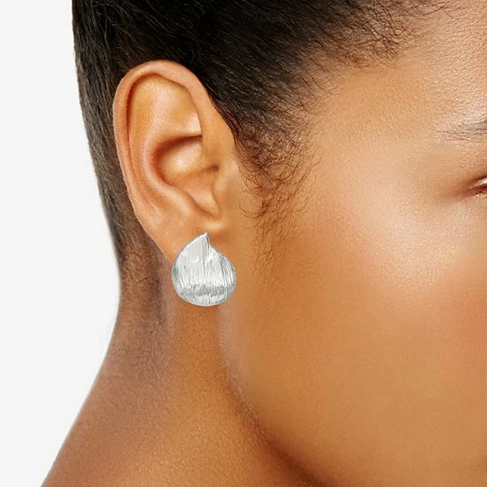 Napier Silver Tone Small Domed Stud Earrings 2 Napier Silver Tone Small Domed Stud Earrings - Image 2