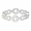 Napier Silver Tone Knot Link Stretch Bracelet