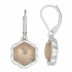 Napier Social Hexagon Drop Earrings Pink -Napier Sales Store unnamed file 91